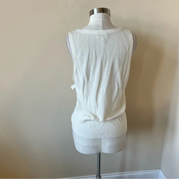 New! L’Agence Odessa cross front top white knit nwot 17620 - Picture 7 of 10